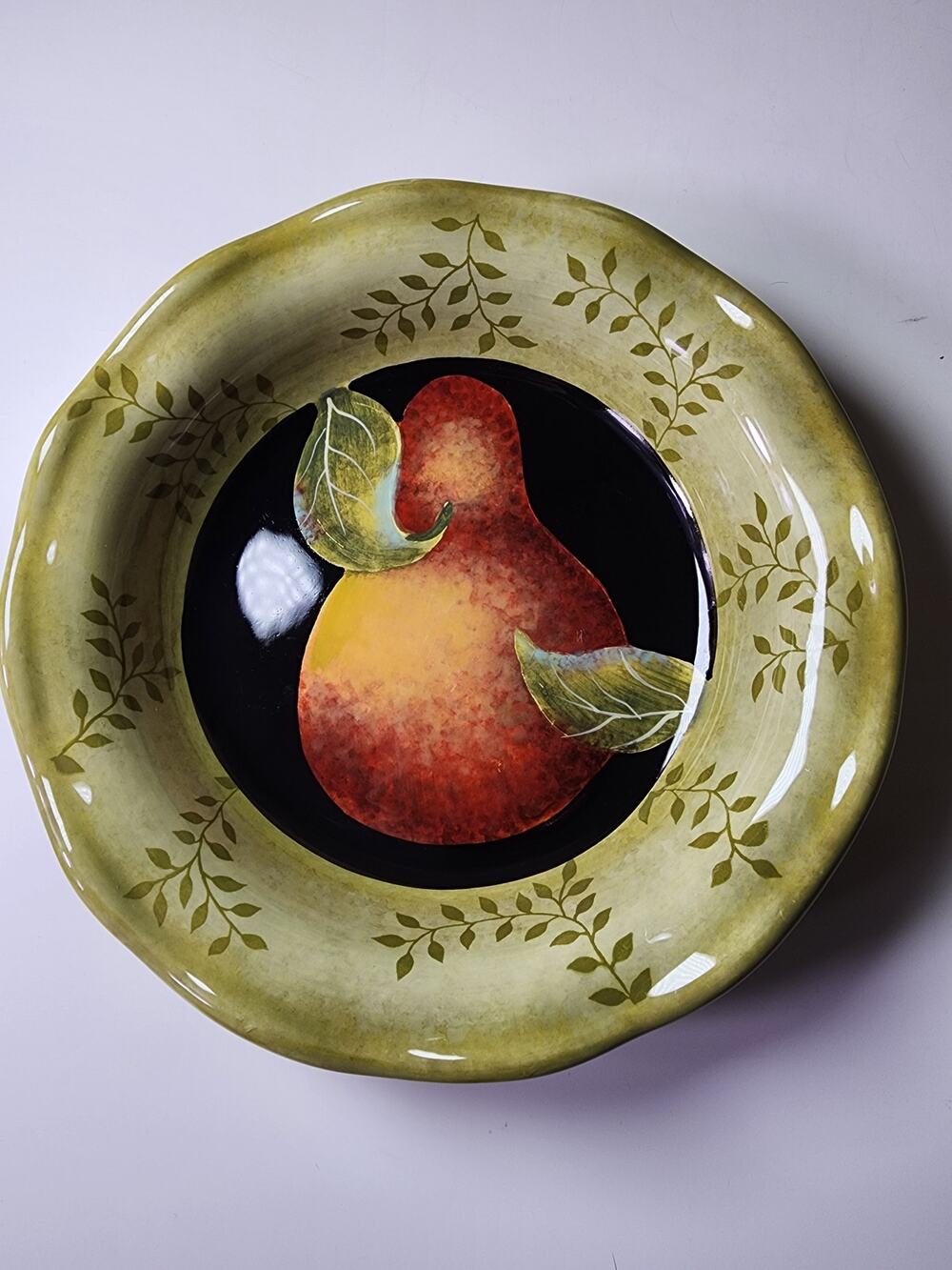 CERTIFIED INTERNATIONAL Judy Westegaard Pear 8" Bowl/Plate -Set of 4
